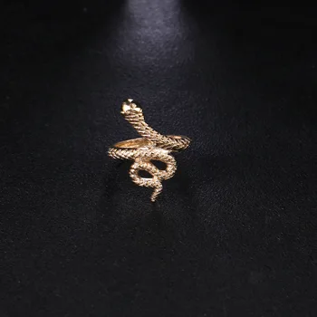 Нов Комплект Пръстени за пръстите във формата на змии За жени Реколта монета Геометричен Златист Цвят Пръстени за пръстите на Лейди Сватбени декорации