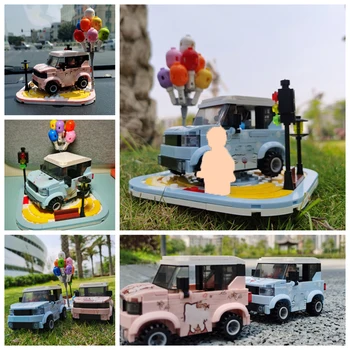 Нови Високотехнологични Мини-Тестени Автомобилни Фарове Модел Тухли MOC Творчески Автомобил Красиви Орнаменти Строителни Блокове Играчки за деца Подаръци