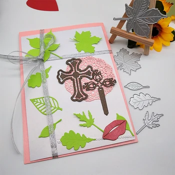 Нови печати за рязане на метални Листове за DIY Scrapbooking Хартиени картички Занаят, Занаят 10*11 см, листата на дърветата