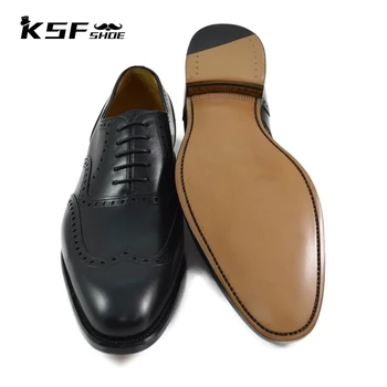 Обувки KSF Оксфорд мъжки обувки с акцент 