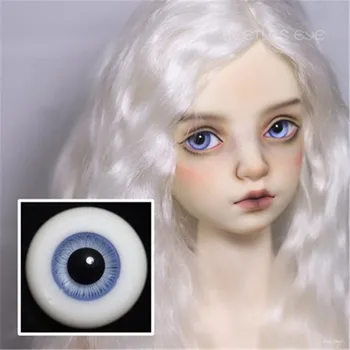 Очите на куклата BJD са подходящи за 10 мм, 12 мм, 14 мм, 16 мм, 18 мм, малък размер радужки, мъгливо син, истински очни стъклени аксесоари за кукли