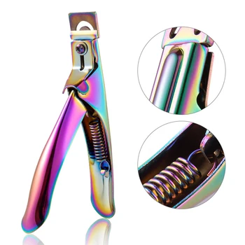 Професионални U-образни нокторезачки с Директен Ръба на Акрилни Накрайници за рязане на Ноктите, Ноктите Нож Гильотинная Рязане на Въздушната Нокти инструменти
