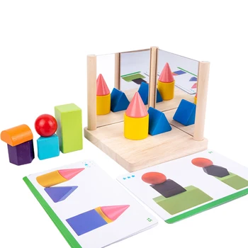 Творческа Стифиране Блокове Огледало Игри Набор от Пространствено Въображение Умения за Наблюдение на Игралното Обучение за деца