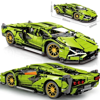 Техническа Модел серия Автомобили С Дистанционно Управление и Електрическа версия на градивните елементи на Lamborghini Състезателни Градските Спортни Автомобили Тухли Играчки За момчета
