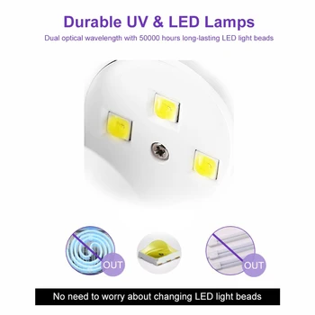 Яйцевидни формата 3 W UV led Лампа за Нокти с Един Пръст Лампа За Нокти, Гел-лак Простор Сушене Машина Интелигентен Сензор 45 S / 60 S USB Конектор
